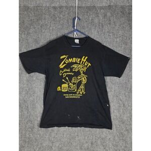 Zombie Hut Sacramento T Shirt Cocktails Dinners Graphic Tee‎ Mens XL Streetwear
